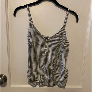 Old Navy blue and white striped tank; XS